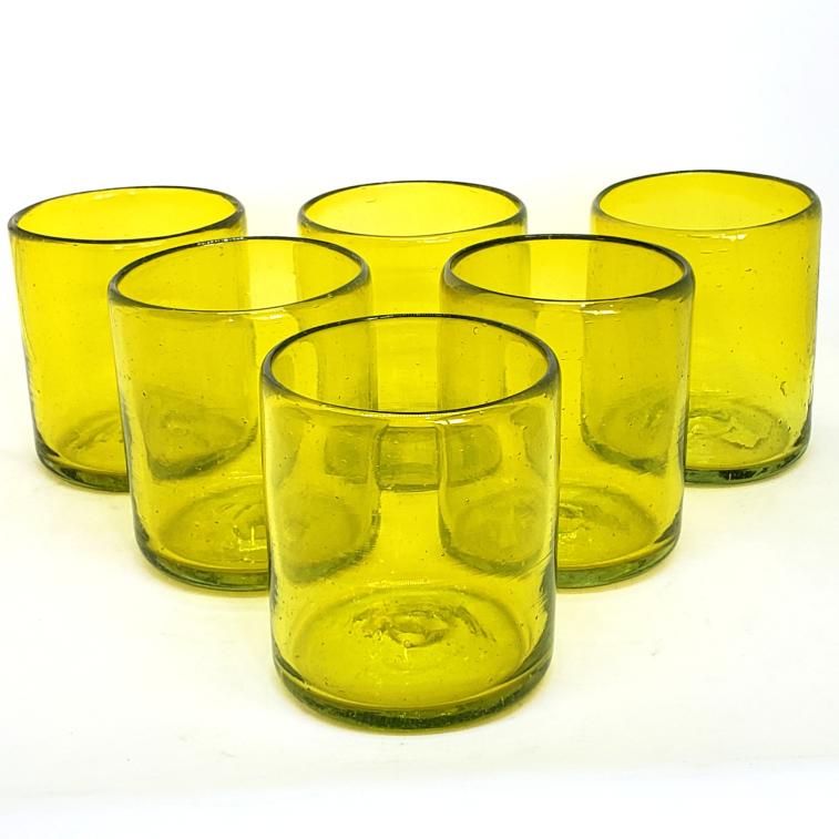 Solid Yellow 9 oz Short Tumblers (set of 6)